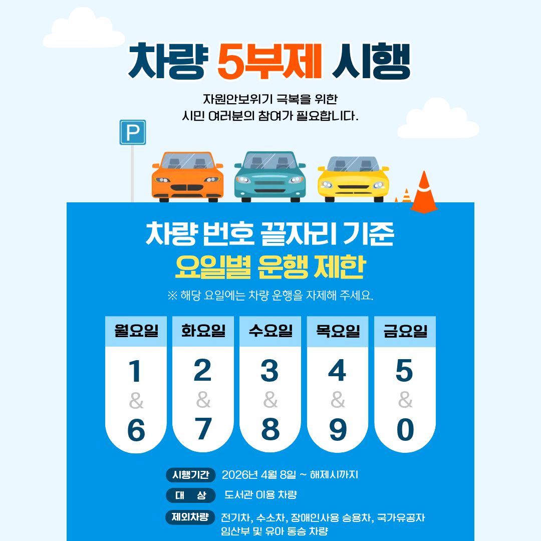 차량5부제 안내